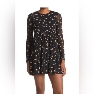 Floral Mesh Dress - Perfect for Fall